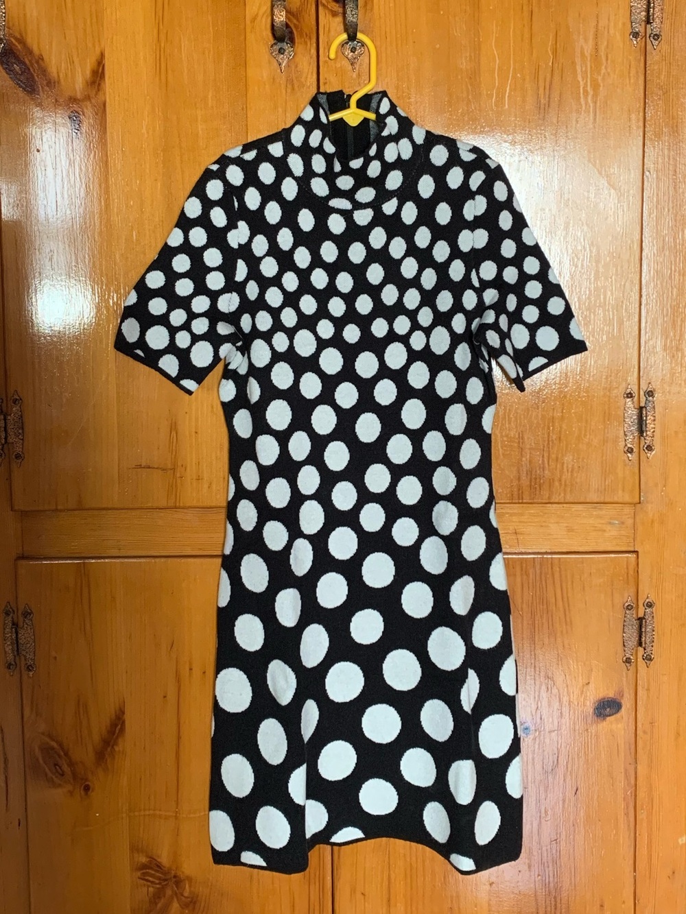 NWOT Anthropologie Black and White Polka Dot Dress